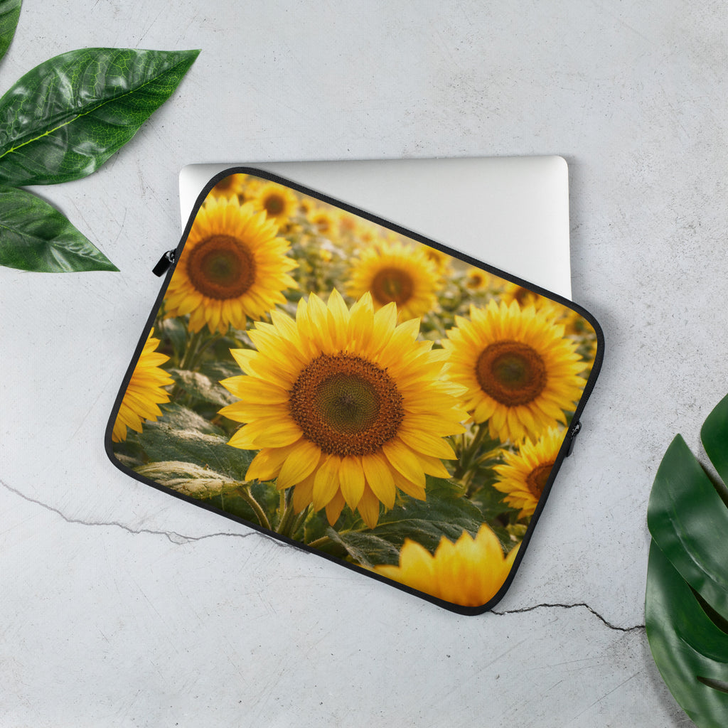 Laptop Sleeve Sonnenblumen Design 13 Zoll