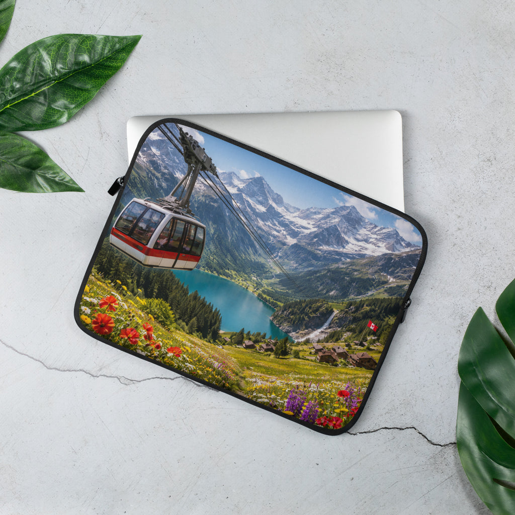 Laptop Sleeve Seilbahn Alpen Schweiz 13 Zoll