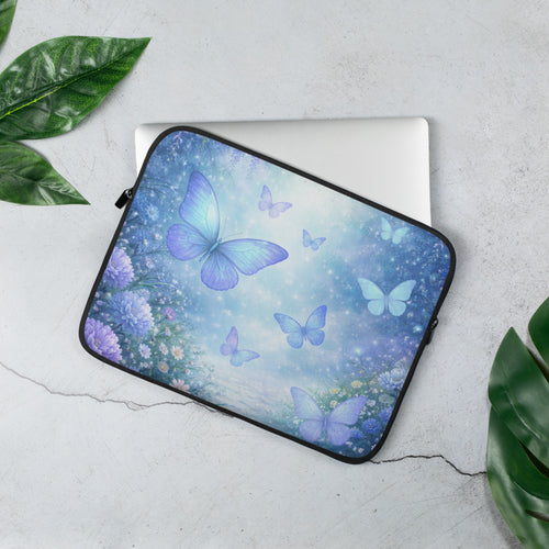 Laptop Sleeve Schmetterling Blumen Design 13 Zoll