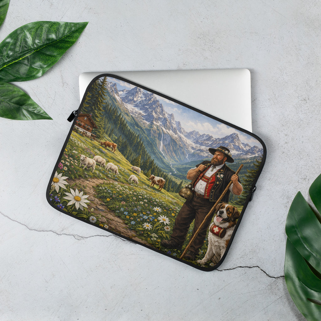 Laptop Sleeve Alpen Schweiz Hirte Design 13 Zoll
