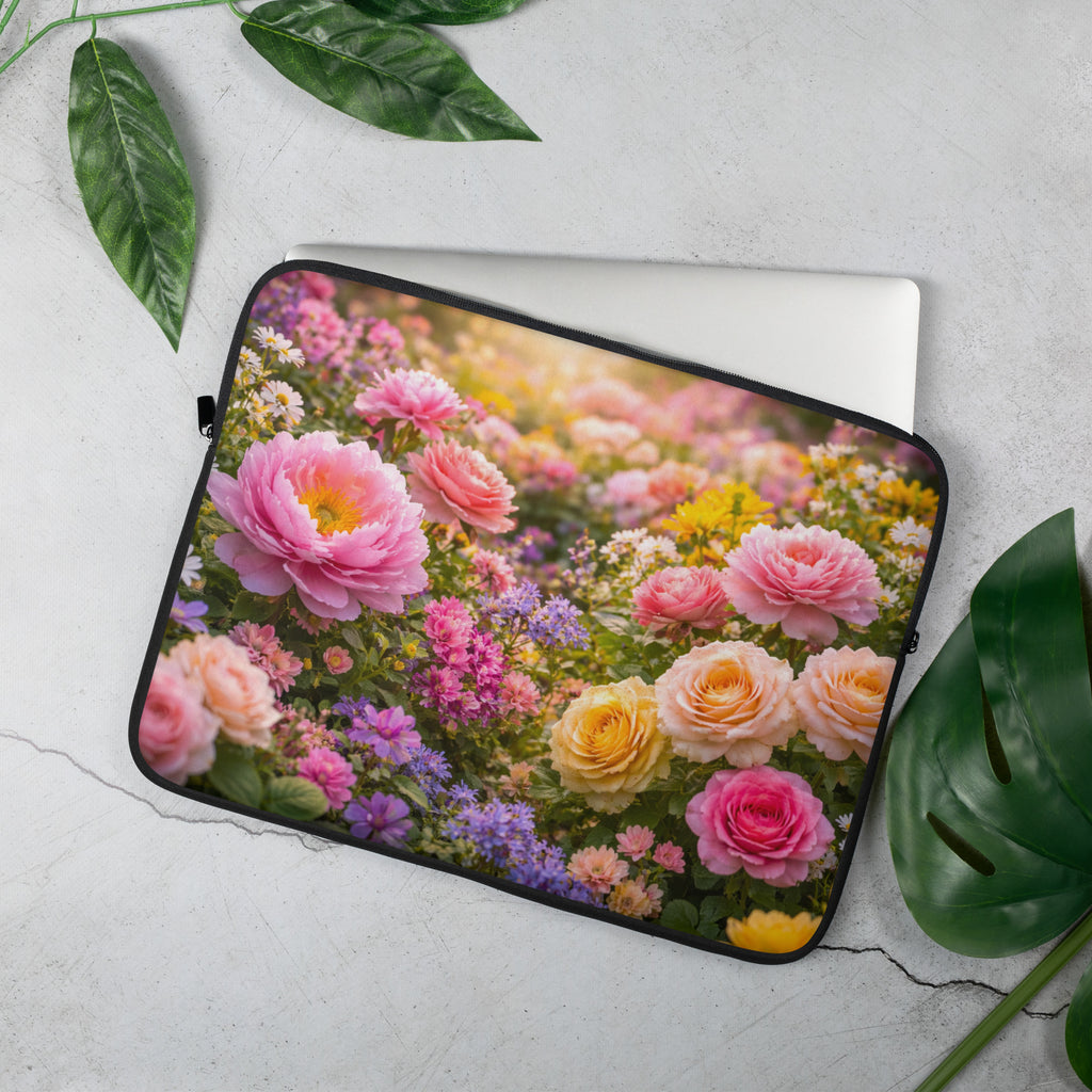Laptop Sleeve Blumen Design 15 Zoll