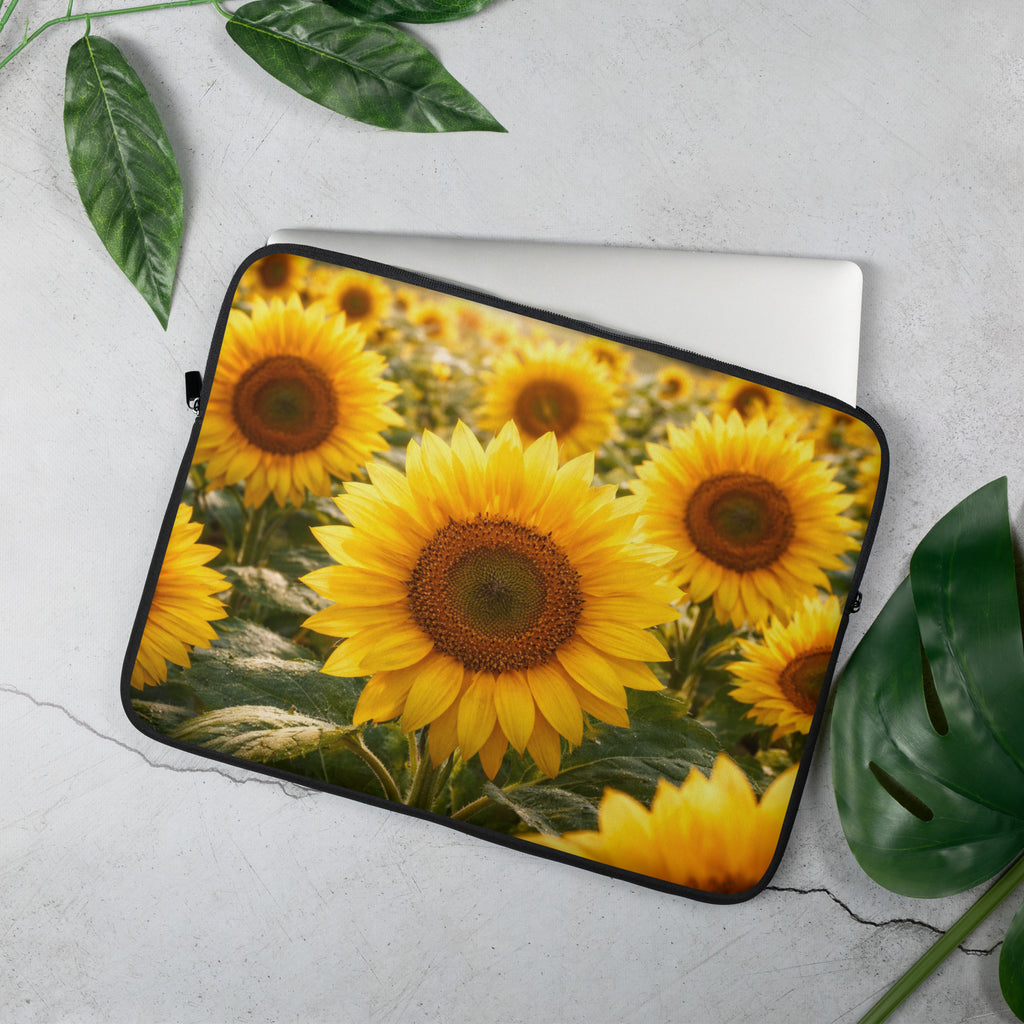 Laptop Sleeve Sonnenblumen Design 15 Zoll