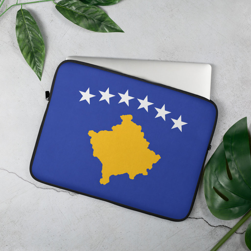 Laptop Sleeve Kosovo Flagge Design 15 Zoll