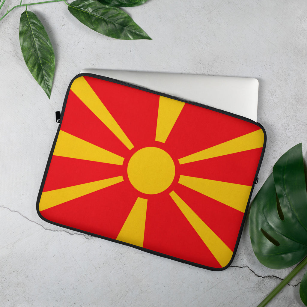 Laptop Sleeve Nordmazedonien Flagge 15 Zoll