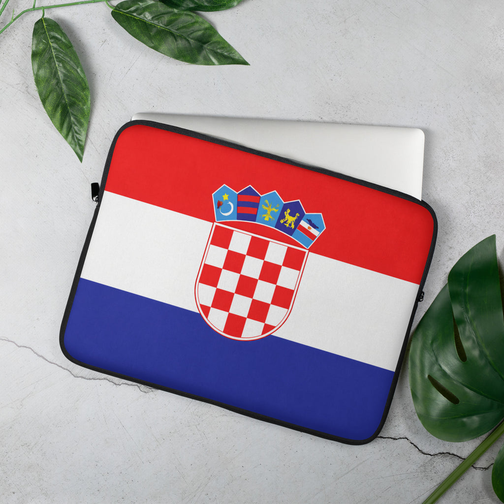 Laptop Sleeve Kroatien Flagge Design 15 Zoll