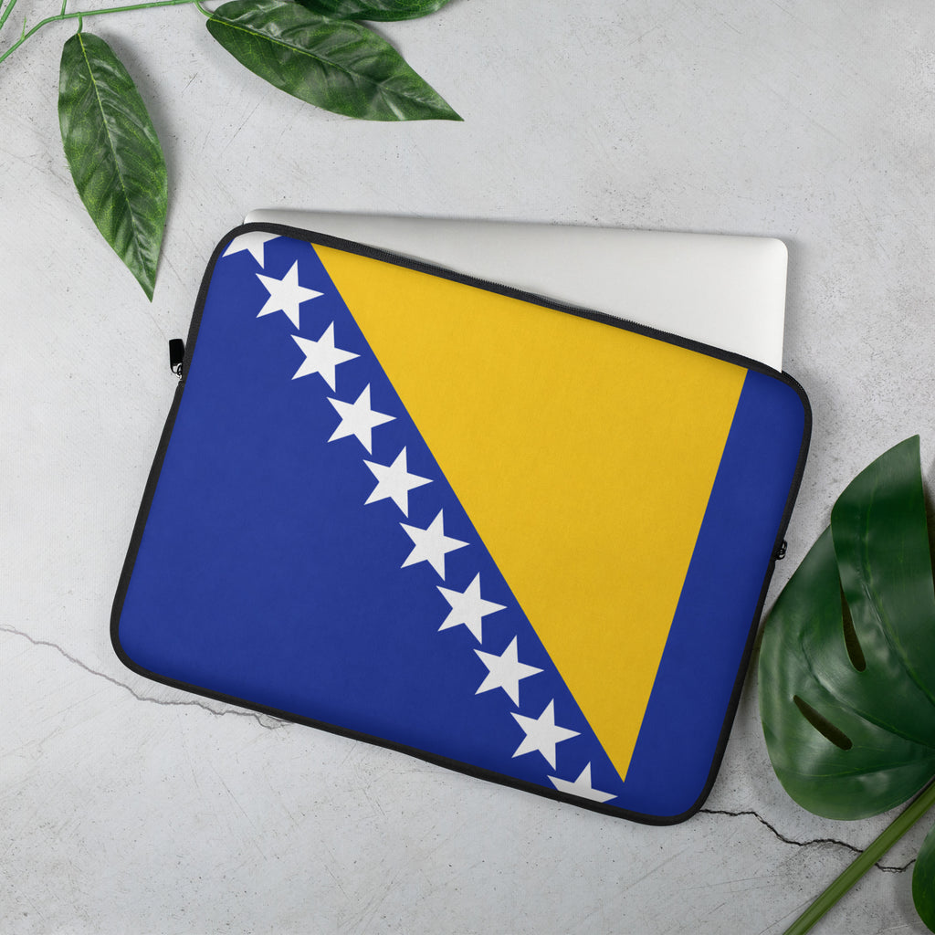 Laptop Sleeve Bosnien Flagge Design 15 Zoll