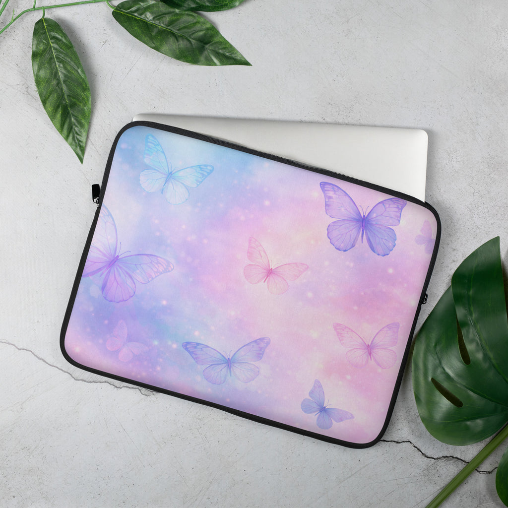Laptop Sleeve Schmetterling Pastell Design 15 Zoll