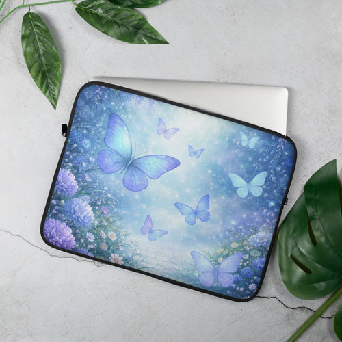 Laptop Sleeve Schmetterling Blumen Design 15 Zoll