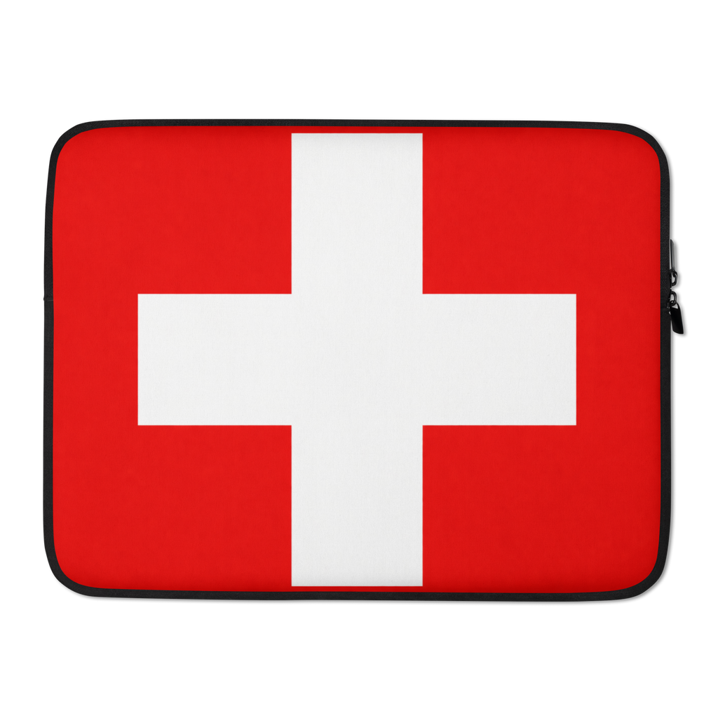 Laptop Sleeve Schweiz Schweizer Flagge 15 Zoll Laptoptasche